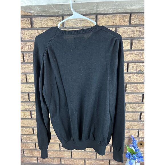 Chaps Navy Blue V-Neck Knit Cashmere Long Sleeve Pullover Sweater Men's Size Lar - Picture 7 of 9